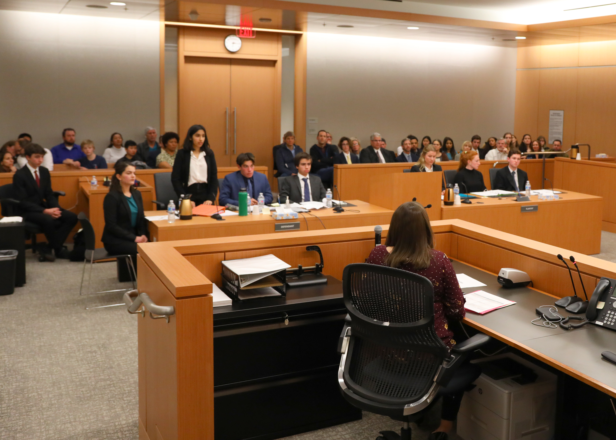 Students competing at the SD County HS Mock Trial