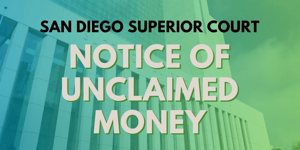 Notice of Unclaimed Money